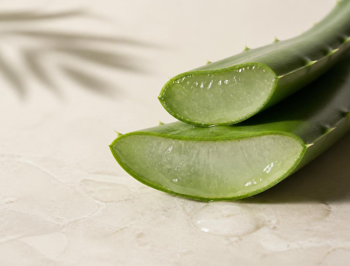 Feuilles d'Aloe vera fraîches
